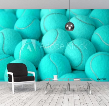 Picture of Pile of tennis ball as sport background